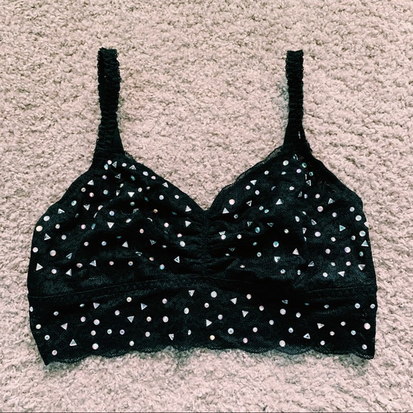 sparkly black bralette